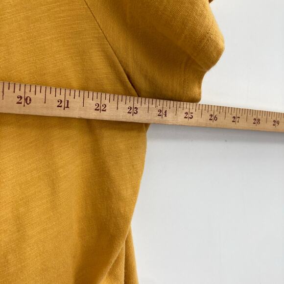 Boho Mustard Yellow Embroidered Casual Short Sleeve Cotton Top Women’s 3X - Picture 7 of 8